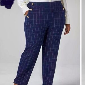 Lane Bryant Plaid checkered perfect drape pants